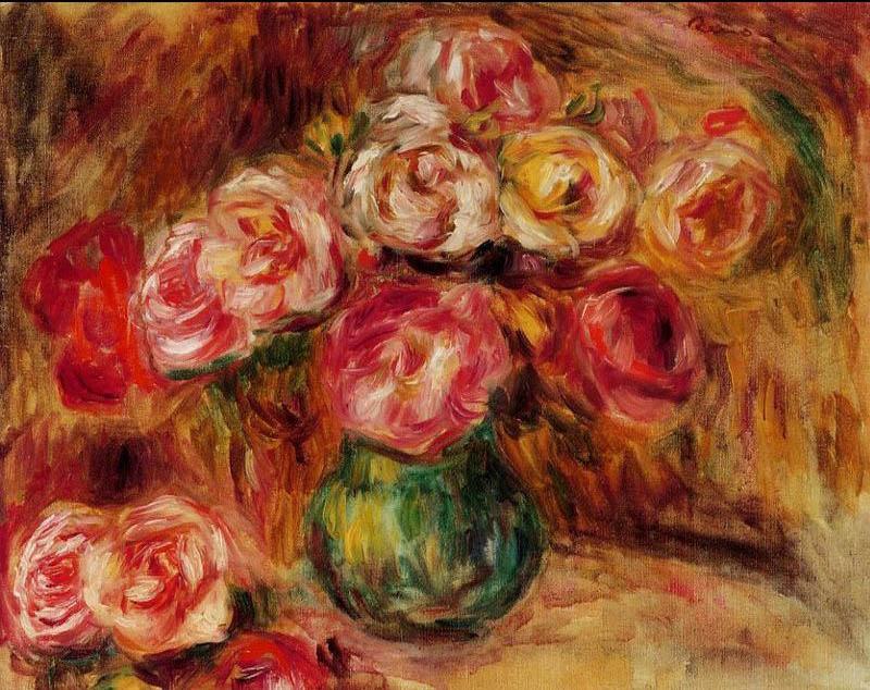 Pierre Auguste Renoir Vase of Flowers II